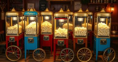 vintage popcorn machine carts