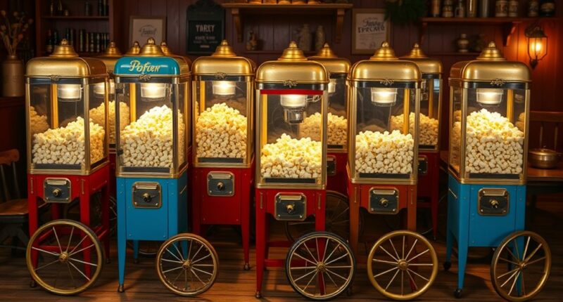 vintage popcorn machine carts