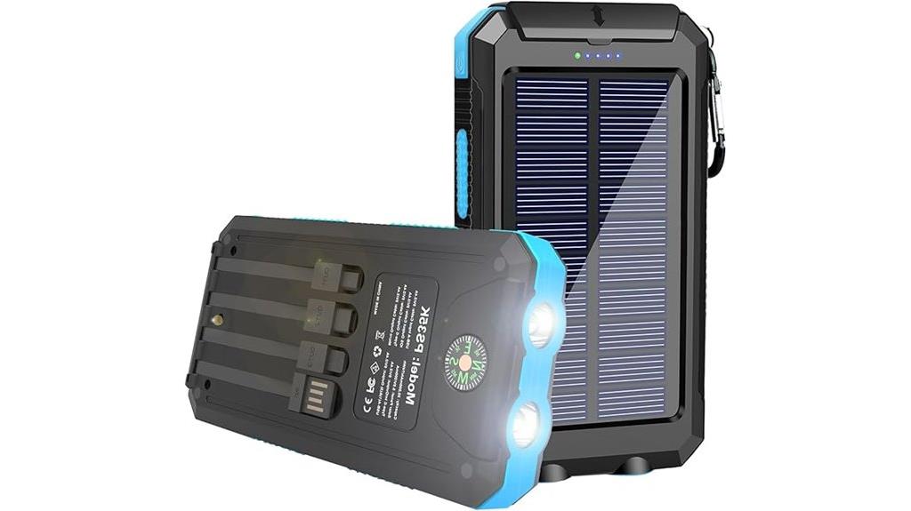 waterproof 20000mah solar charger