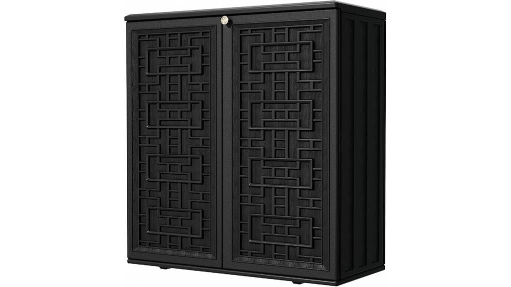 waterproof black storage cabinet