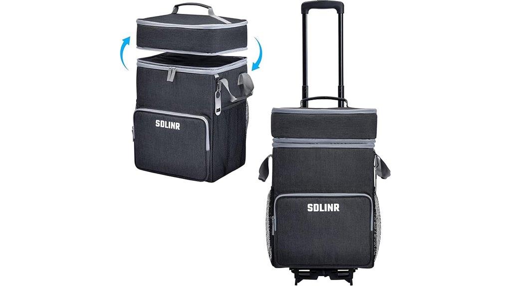wheeled cooler with handle