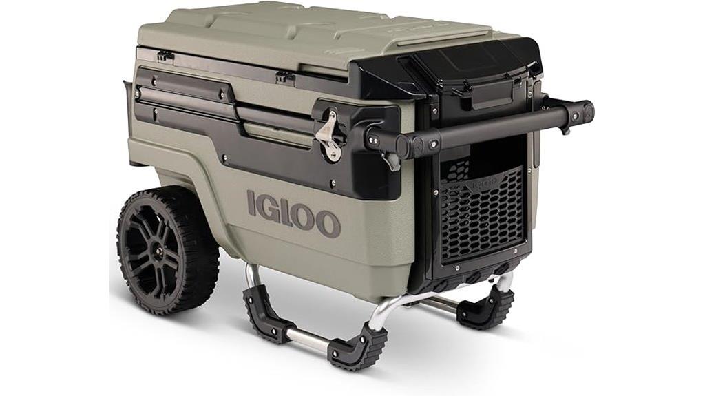 wheeled insulated ice cooler