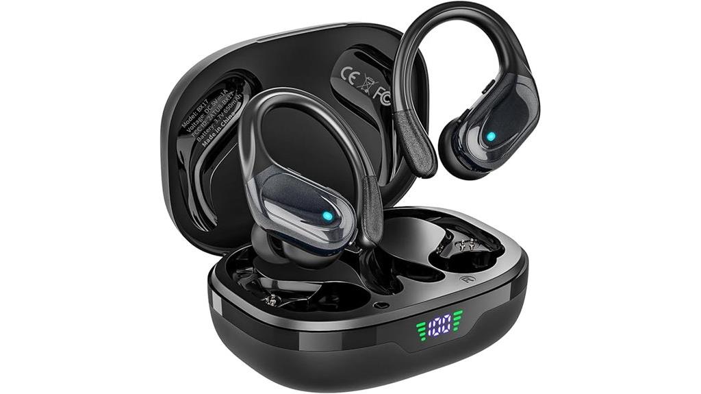 wireless bluetooth earbuds with led