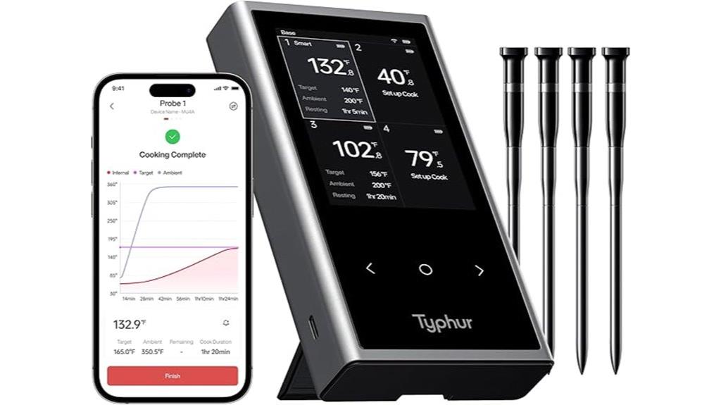 wireless meat thermometer with probes
