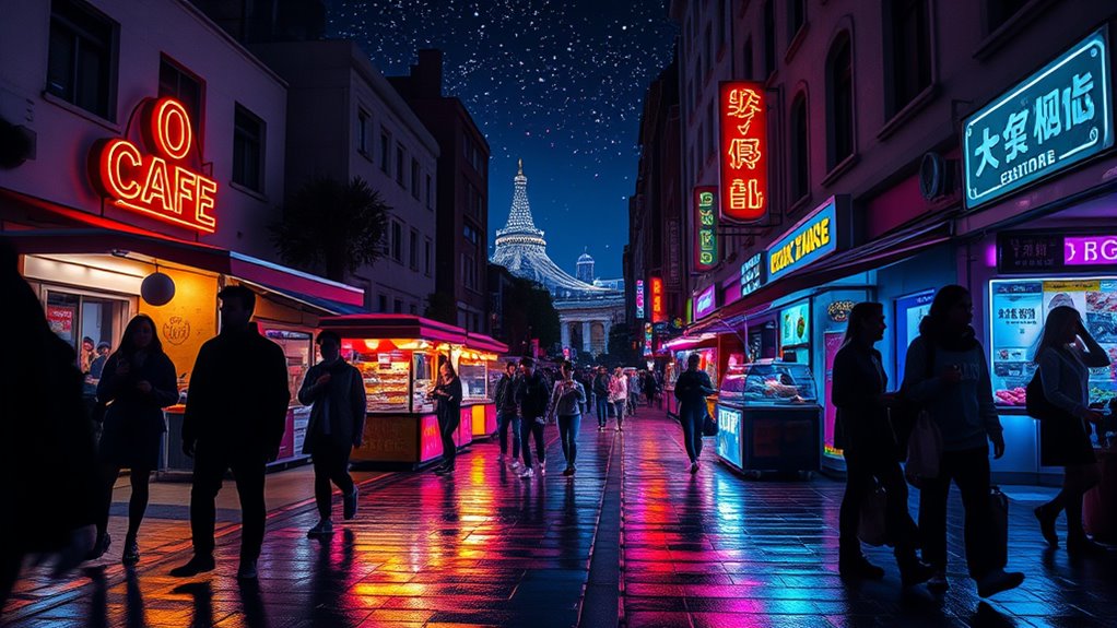 night transforms urban exploration