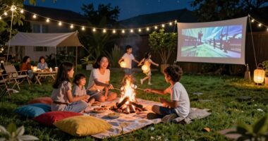 affordable backyard family night