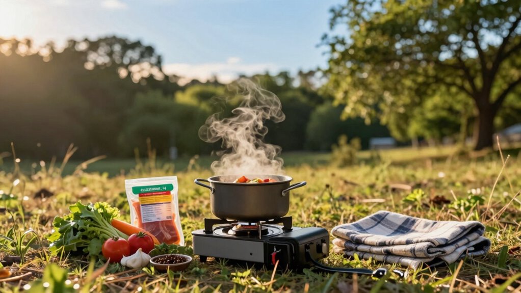 efficient outdoor halal meal prep