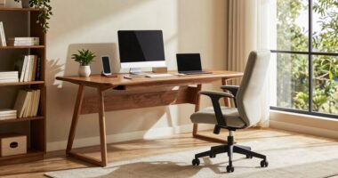 ergonomic home study setup