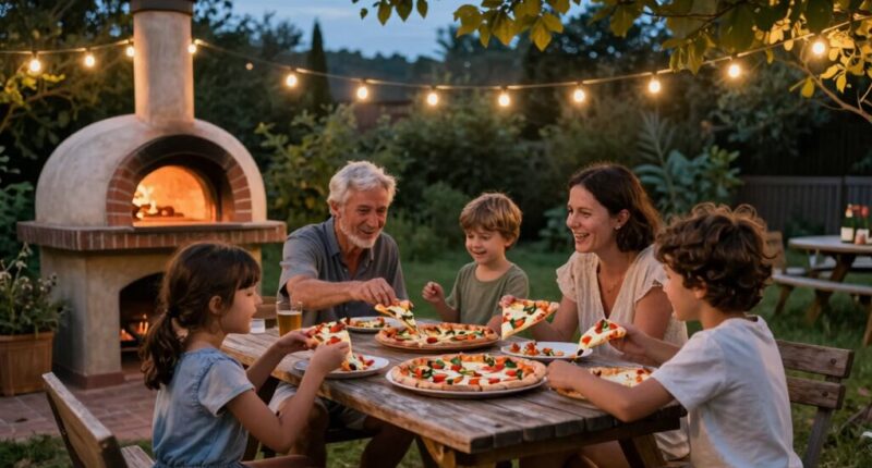 family outdoor pizza evenings