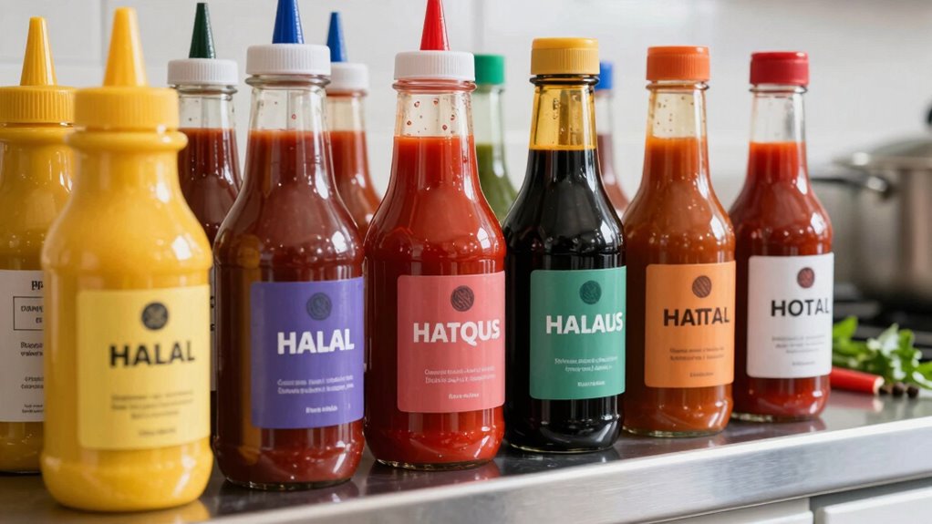 halal certified condiment selection