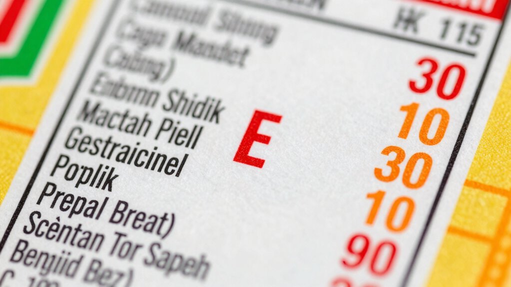 identify additives on labels