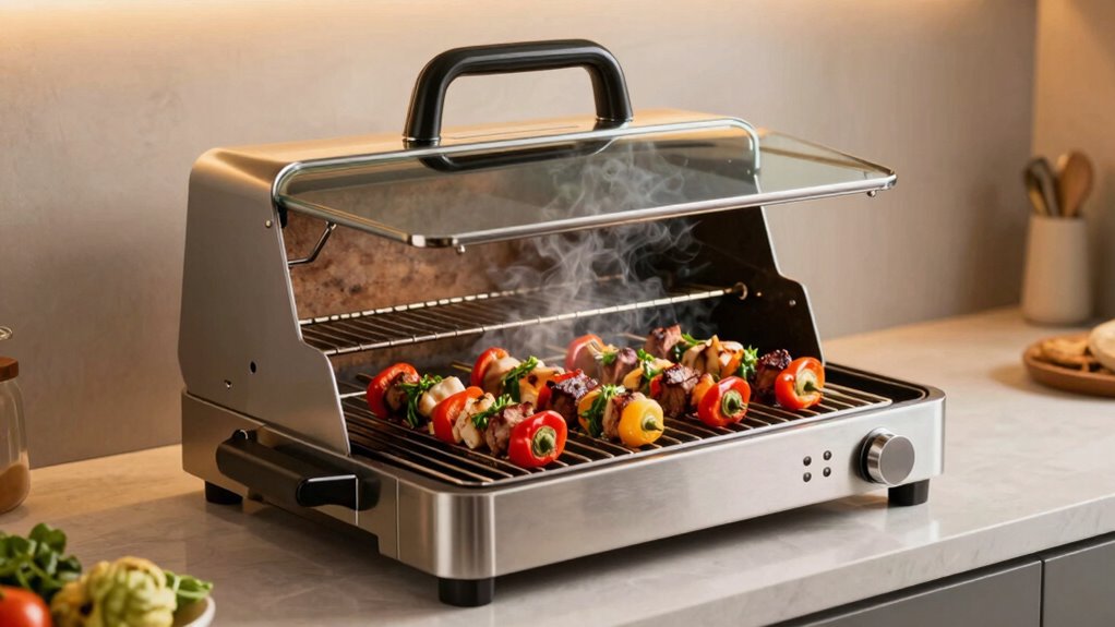 indoor smoke free kebab cooking