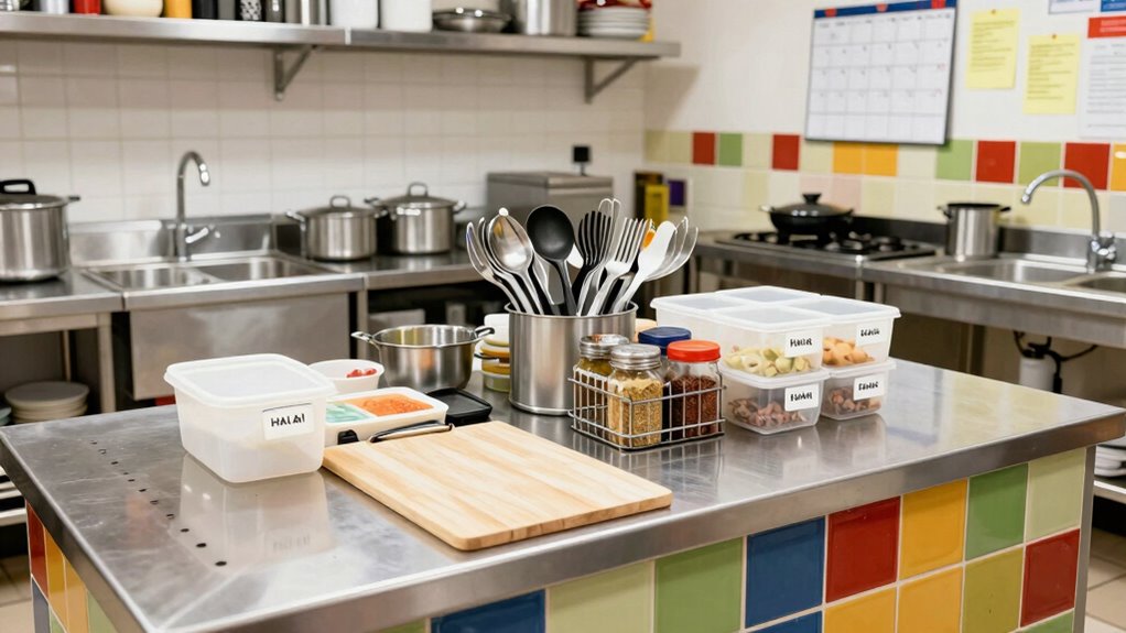 maintain halal kitchen standards