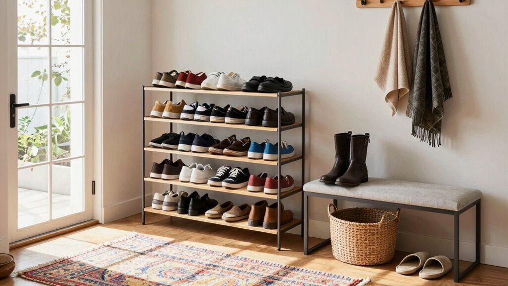 organize shoes with routines