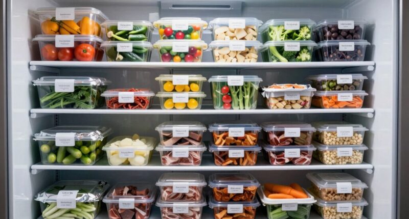 organized freezer for halal
