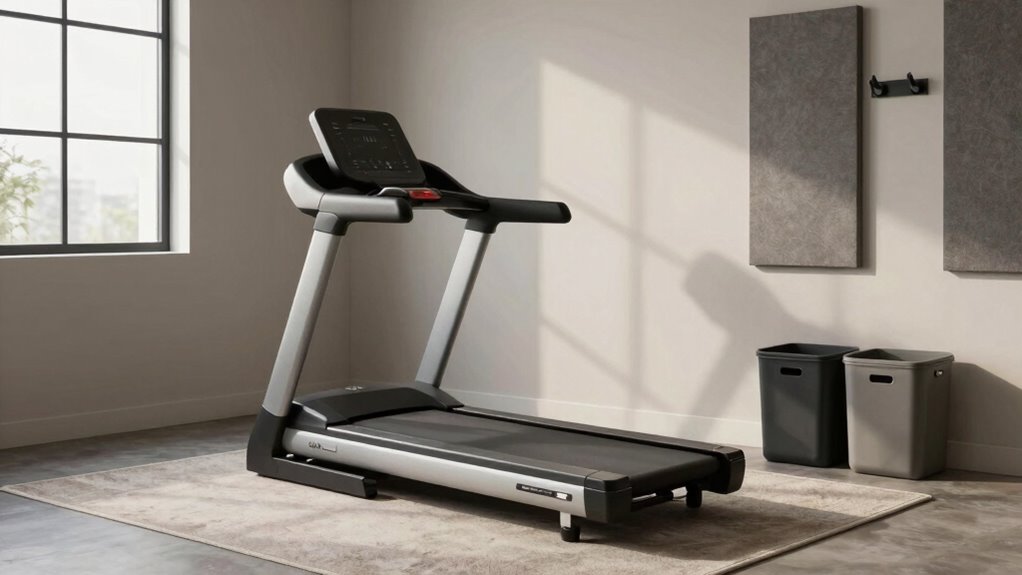 organized quiet workout space