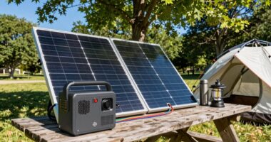 portable solar power setup