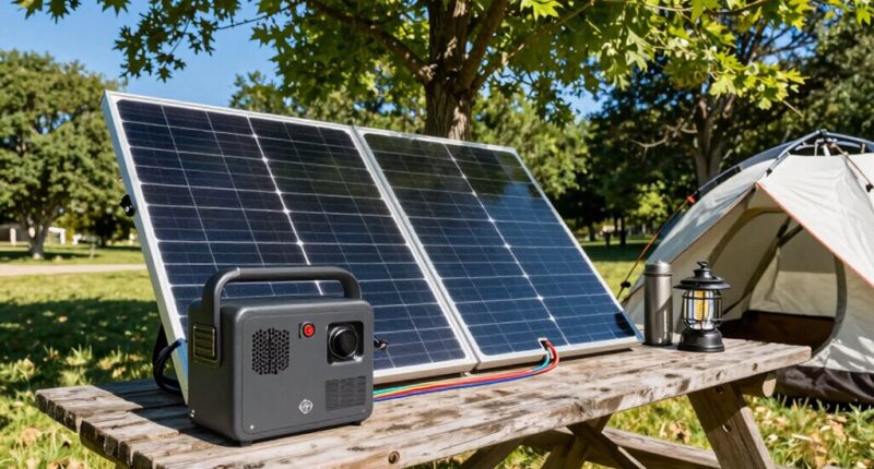 portable solar power setup
