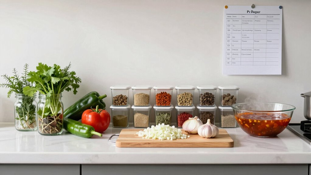 prepare store organize reheat