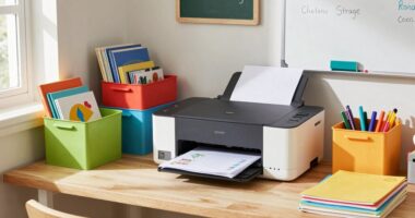 printer and storage organization