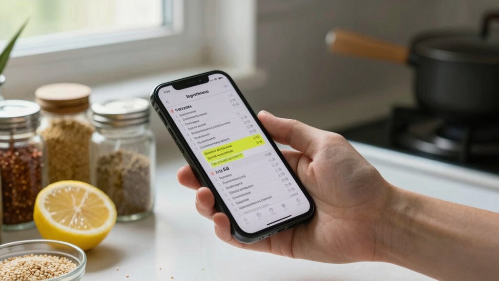 reading ingredient lists carefully