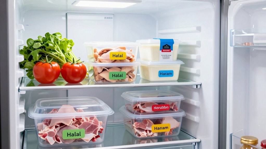 separate fridge sections clearly