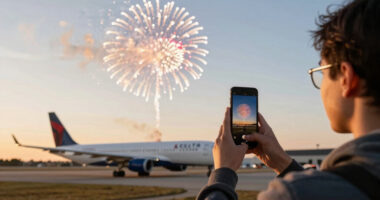Firework Strike Delta Flight 1076