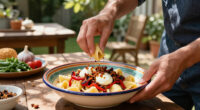 Gnocchi Estivi Con Mozzarella, Peperoni E Pancetta