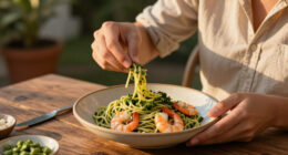 Pasta Fredda Al Pesto E Gamberi