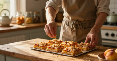 Peach Crumb Bars