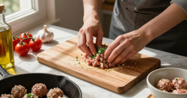 Tuscan Chicken Meatballs