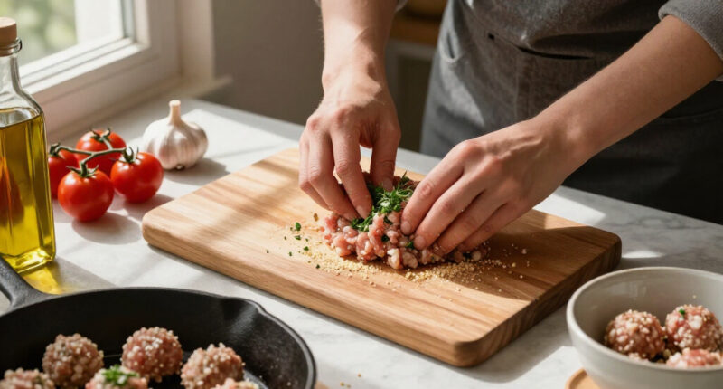 Tuscan Chicken Meatballs