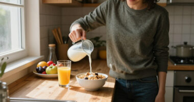 Ever Pour The Milk Into The Glass And The Orange Juice Onto The Cereal?