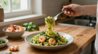 Pici Con Pesto Di Gamberi