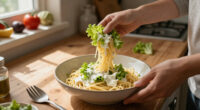 Spaghetti Freddi Alla Crema Di Lattuga