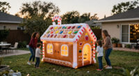 Amazon’s Selling A Giant Inflatable Gingerbread House That’ll Turn Your Yard Into Candy Land
