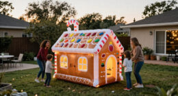 Amazon’s Selling A Giant Inflatable Gingerbread House That’ll Turn Your Yard Into Candy Land
